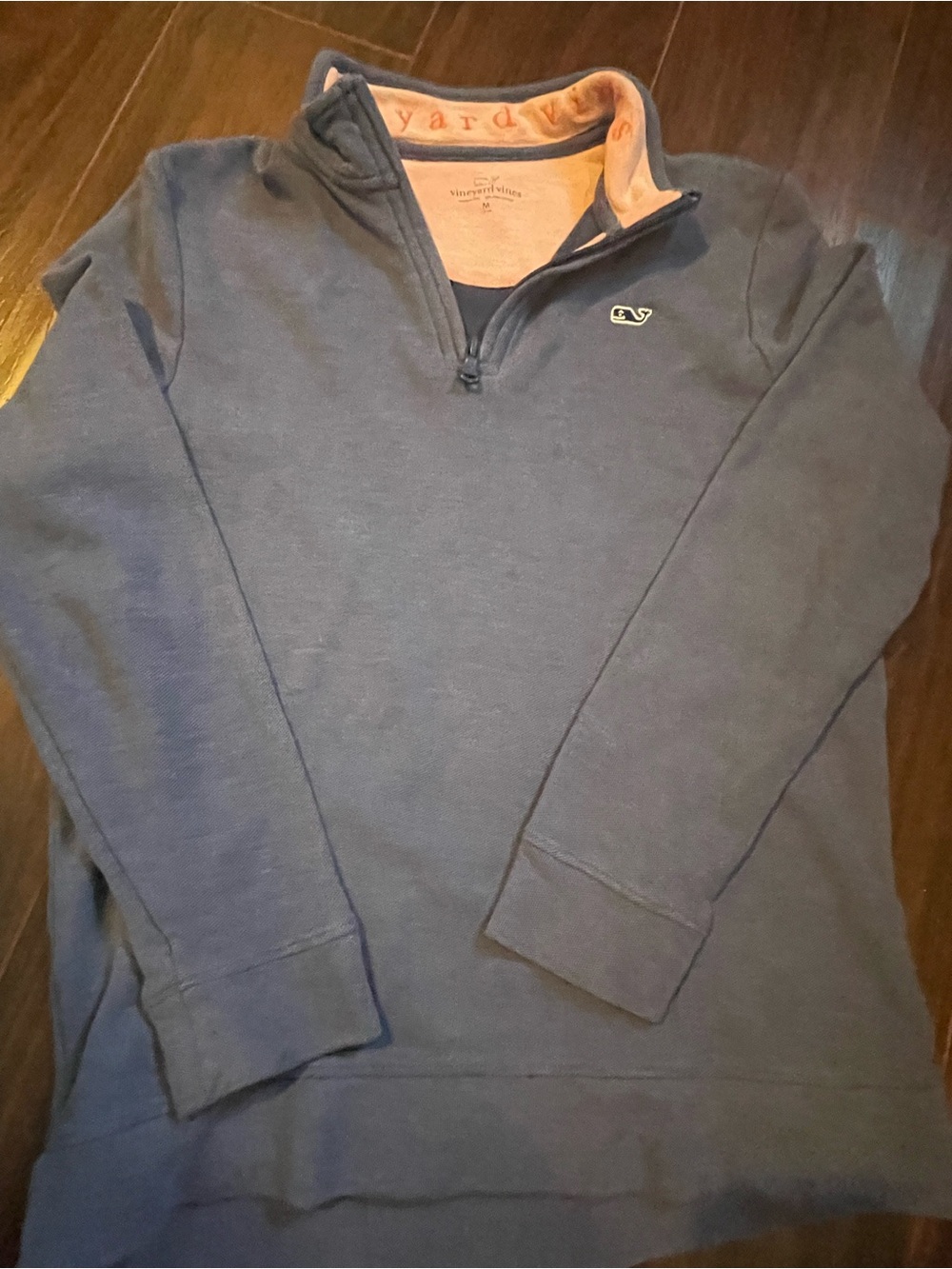Vineyard Vines Navy Polo Zip Pullover Sz M